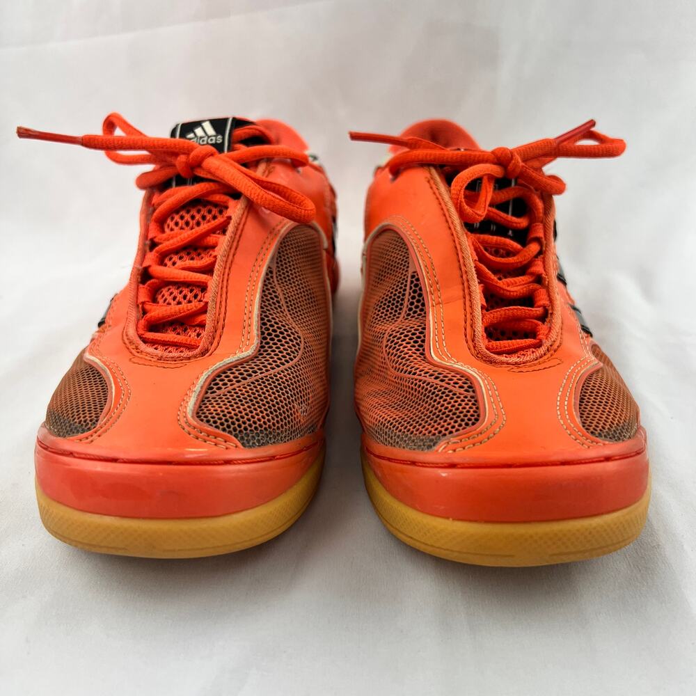Adidas Orange Indoor Court Shoes Mens 5 Gum Sole Soccer Futsal Sneaker Y2K Sport